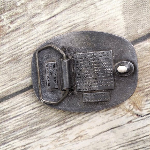 Potwin KS Belt Buckle Vintage Centennial 1985 Cow - Picture 5 of 6